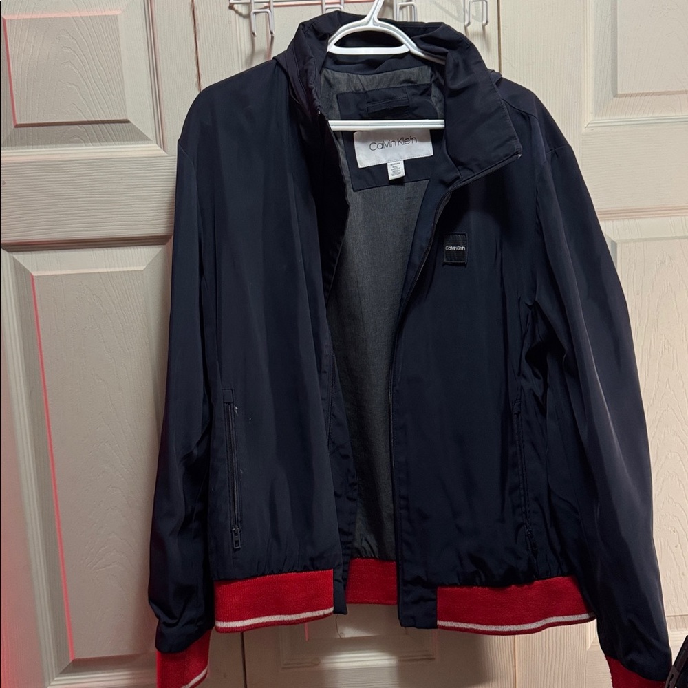 Calvin Klein Dark Jacket with Red Trim